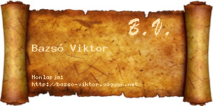 Bazsó Viktor névjegykártya